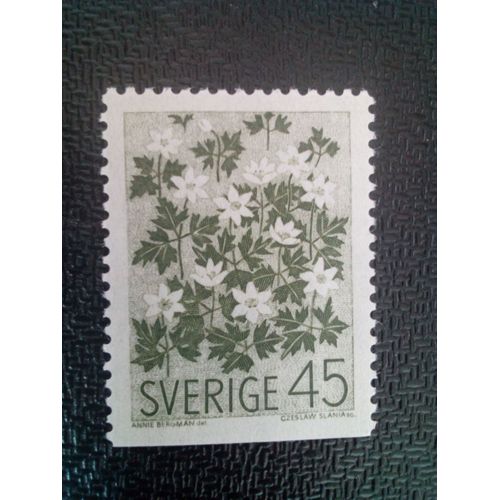 Timbre Suede Yt 591a Anémone Des Bois (Anemone Nemorosa) 1968 ( 61004 )
