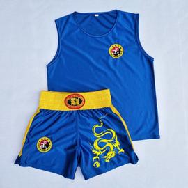 Short Enfant Traditionnel THAI Boxe Kickboxing Special Muay Thai MMA, Couleur Bleu, Taille Enfants 12-14 ANS