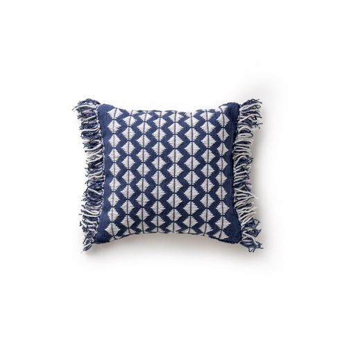 Coussin D'intérieur Et D'extérieur Morty Bleu Foncé 40x40 Cm - Tapis Poil Court Design Moderne Pour Salon