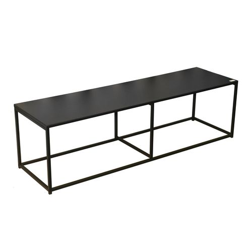 Meuble Tv Design En Métal Madison - L. 140 X H. 40 Cm - Noir