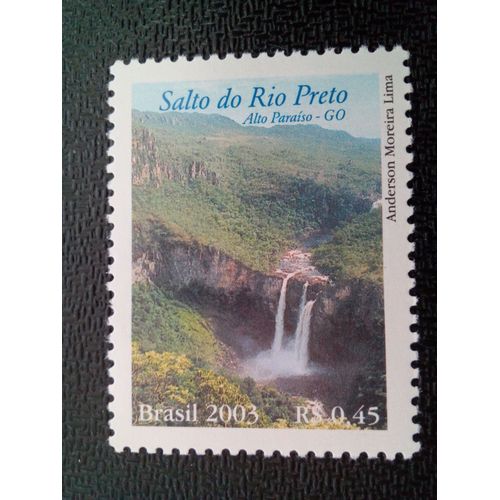 Timbre Bresil Yt 2822 Cascades Brésiliennes - Salto Ii Sur La Rivière Preto Et Itiquo 2003 ( 81004 )