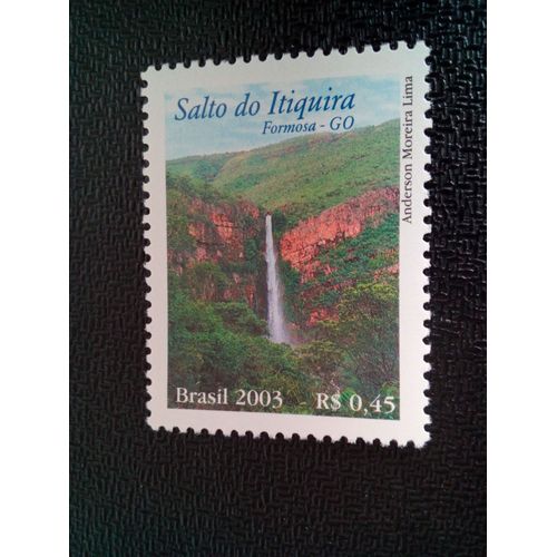 Timbre Bresil Yt 2823 Cascades Brésiliennes - Salto Ii Sur La Rivière Preto Et Itiquira 2003 ( 81004 )