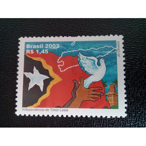 Timbre Bresil Yt 2824 Indépendance Du Timor Oriental 2003 ( 81004 )