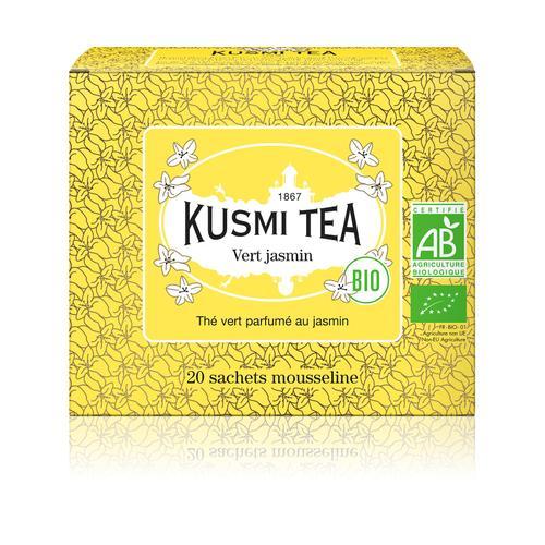 Kusmi Tea - Thé Vert Parfumé Au Jasmin Bio - Boîte De 20 Sachets