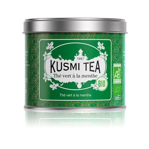 Kusmi Tea - Thé Vert À La Menthe Bio - Boîte 100g De Thé Vrac