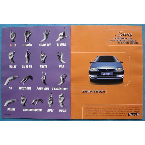 Publicité Papier - Voiture Citroën Saxo De 1996