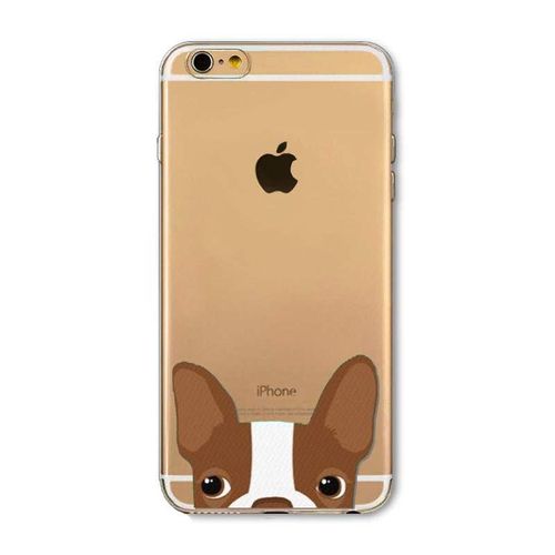 Coque Iphone 5 5s Se Le Chien Pitbull Marron Silicone Souple (Tpu)