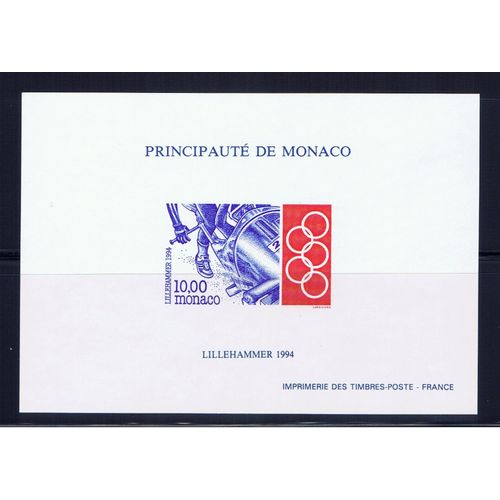 Monaco Bloc Spécial #22 Jeux Olympiques - Neuf** Luxe Non Dentele - Rare