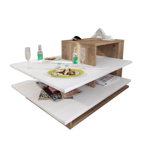 Table Basse Design Scandinave Venüs - L. 85 X H. 43 Cm - Marron Noix