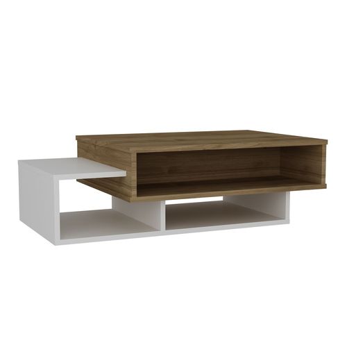 Table Basse Design Scandinave Taby - L. 105 X H. 32 Cm - Marron Noix