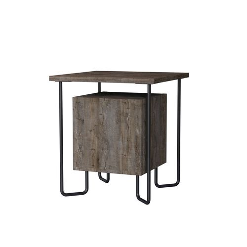 Table De Chevet Design Acres - L. 40 X H. 45 Cm - Marron Foncé