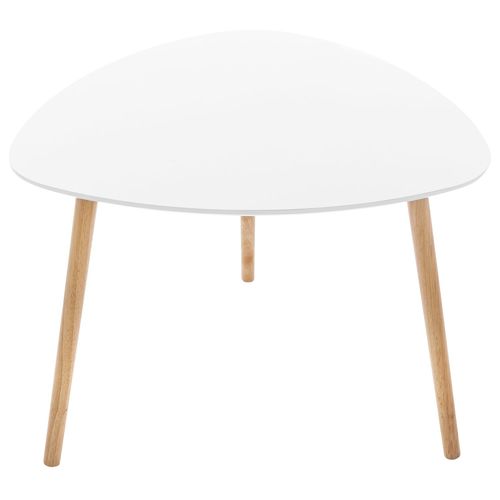 Table D'appoint Design Mileo - Diam. 60 X H. 45 Cm - Blanc