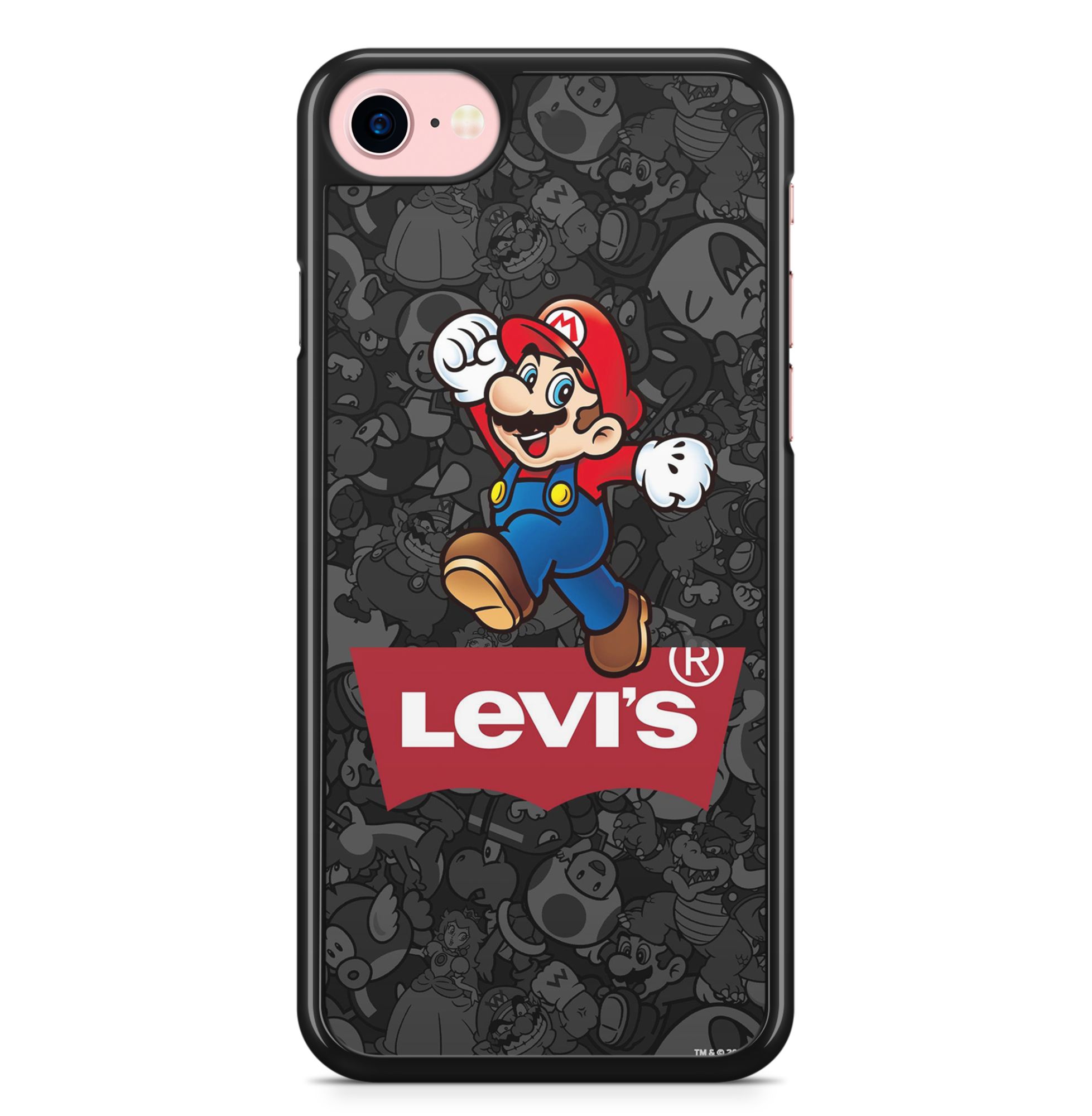 Coque Fifrelin Noire Pour Iphone 7 Et Iphone 8 Super Paper Mario Levis