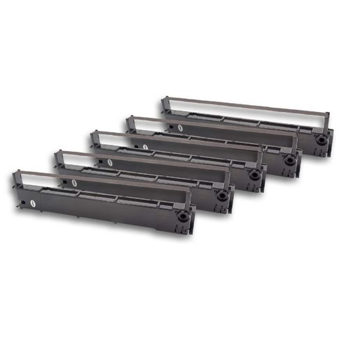 5 x ruban, ruban en nylon, bande d'encrage vhbw de type SP800 pour imprimante matricielle Sinclair Research QL.