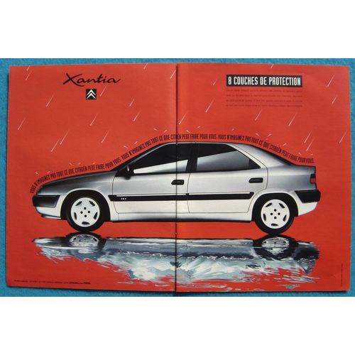 Publicité Papier - Voiture Citroën Xantia 16 V V.S.X. De 1993