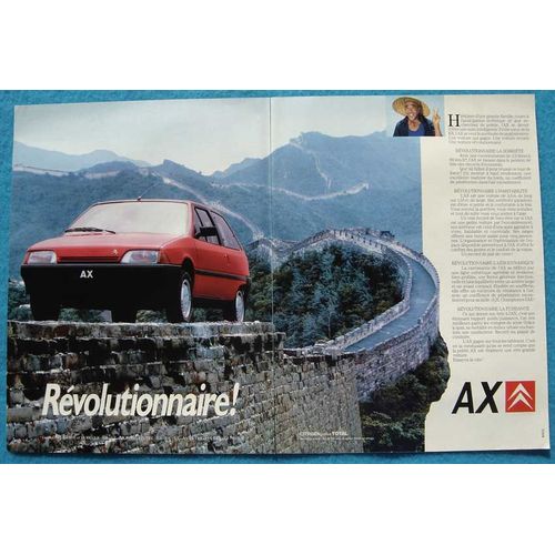 Publicité Papier - Voiture Citroën A.X. De 1986