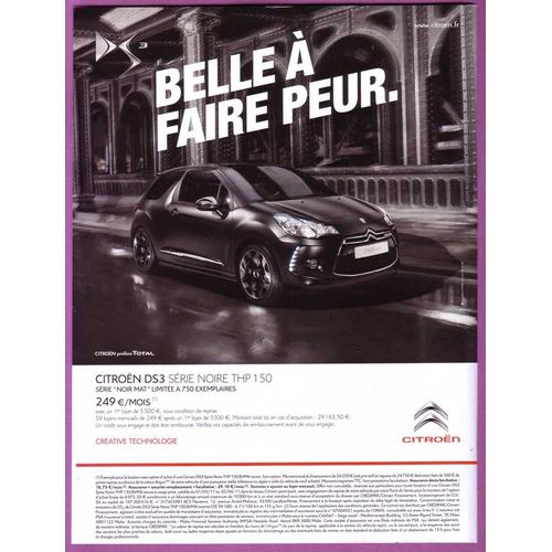 Publicité Papier - Voiture Citroën D S3 De 2011
