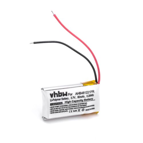 Vhbw Batterie Remplace Bose Ahb481221pr Compatible Avec Casque Écouteurs Casque Micro Sans Fil (80mah, 3,7v, Li-Polymère)