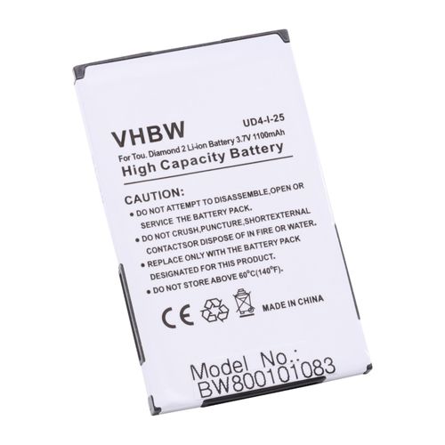 Vhbw Batterie Compatible Avec O2 Xda Diamond 2, Diamond Ii Smartphone (1100mah, 3,7v, Li-Ion)