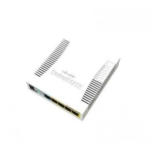 MikroTik RouterBOARD RB260GSP - Commutateur - Géré - 1 x 10/100/1000 (PoE) + 4 x 10/100/1000 (PoE Passthrough) + 1 x SFP - de bureau - PoE