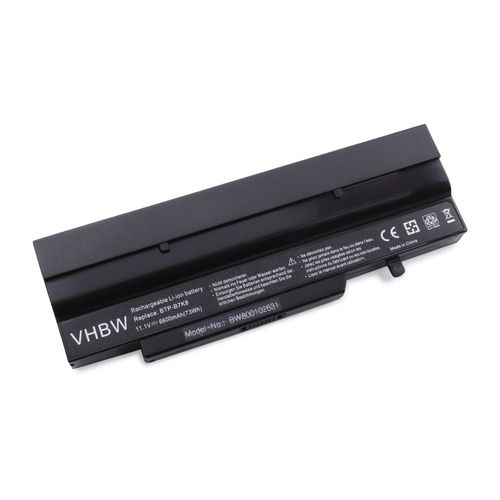 vhbw Batterie compatible avec Fujitsu Amilo A1655, Li1718, Li1720, Li2727, Li2732, Li2735 ordinateur portable (6600mAh, 11,1V, Li-Ion)