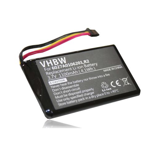 vhbw batterie compatible avec TomTom GO 4FL60, 6100, 6200, 6250 système de navigation GPS (1100mAh, 3,7V, Li-Ion)