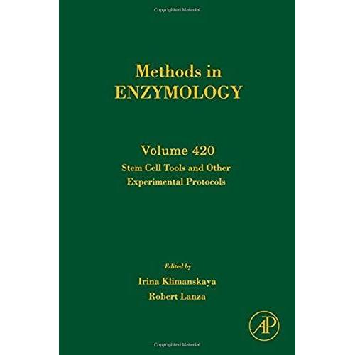 Stem Cell Tools And Other Experimental Protocols (Methods In Enzymology)