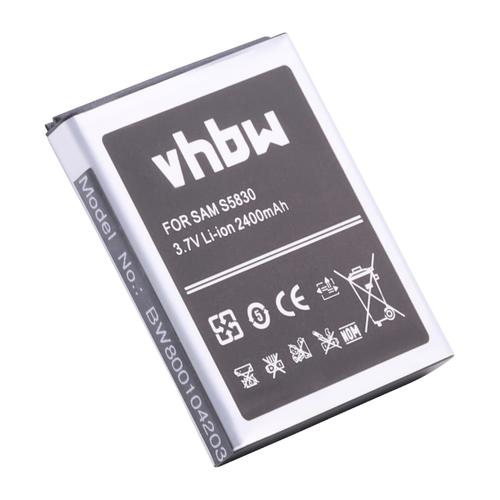 Batterie Haute Performance Li-Ion 2400mah (3,7 V) Pour Samsung Galaxy S Min, Ace Gt-S5830, Gt-S5830i, Gt-S5830t, Gt-S5830t Etc. Remplace Eb494358vu.