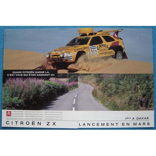 Publicité Papier - Voiture Citroën Z.X. - Paris-Dakar De 1991