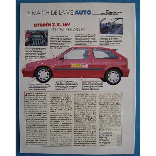 Publicité Papier - Voiture Citroën Z.X. 16 V De 1992