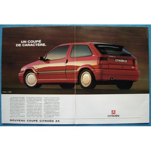 Publicité Papier - Voiture Citroën Z.X. De 1992