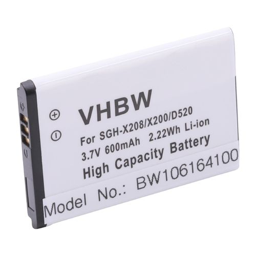 Vhbw Batterie Compatible Avec Samsung S3100 S 3100 Remplace Bst3108be, Ab043446bc, Ab043446be, Ab043446le, Bst3108bc, Bst3108be (600mah, 3,7v, Li-Ion)