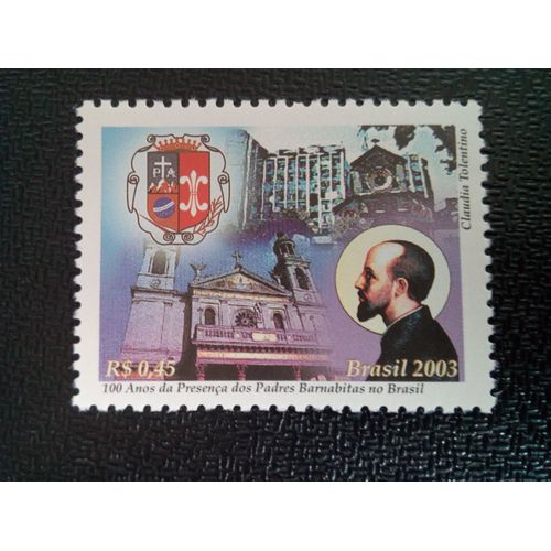 Timbre Bresil Yt 2838 Centenaire De L'arrivée Des Prêtres Barbanites Au Brésil 2003 ( 81004 )