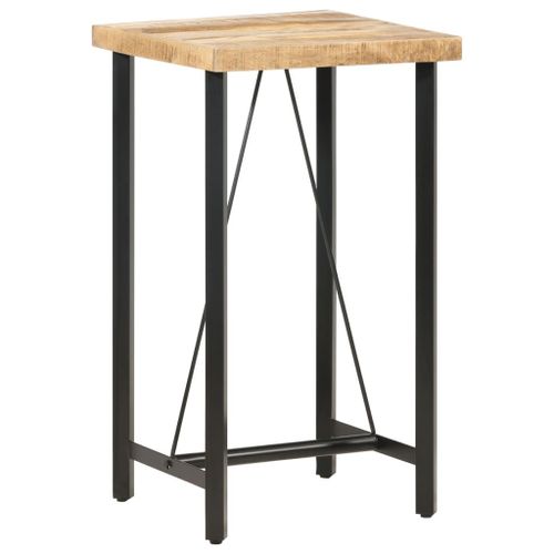 Vidaxl Table De Bar 60x60x107 Cm Bois De Manguier Brut