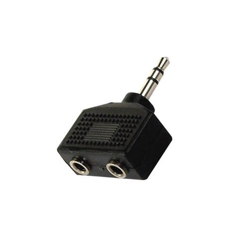 APM - Adaptateur audio - mini jack stéréo mâle pour mini jack stéréo femelle - noir