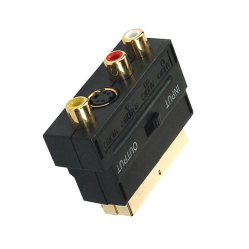 ADAPTATEUR S/VHS-PERITEL + 3 RCA