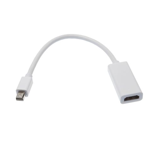 APM - Câble adaptateur - Mini DisplayPort mâle pour HDMI femelle - 15 cm - blanc - support 1080p