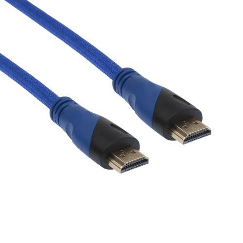APM - High speed - câble HDMI avec Ethernet - HDMI mâle pour HDMI mâle - 1.5 m - bleu - support 1080p, prend en charge la 4K (4096 x 2160)
