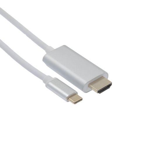 APM - Câble adaptateur - 24 pin USB-C mâle pour HDMI mâle - 1.8 m - gris métallisé - support 4K