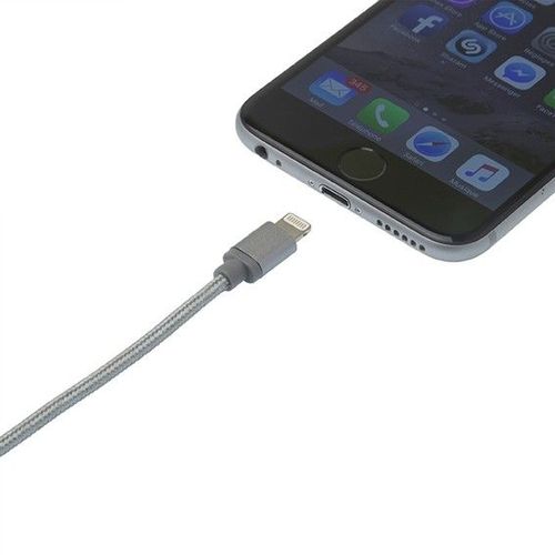 CABLE LIGHTNING MFI NYLON GRIS SIDERAL 2M