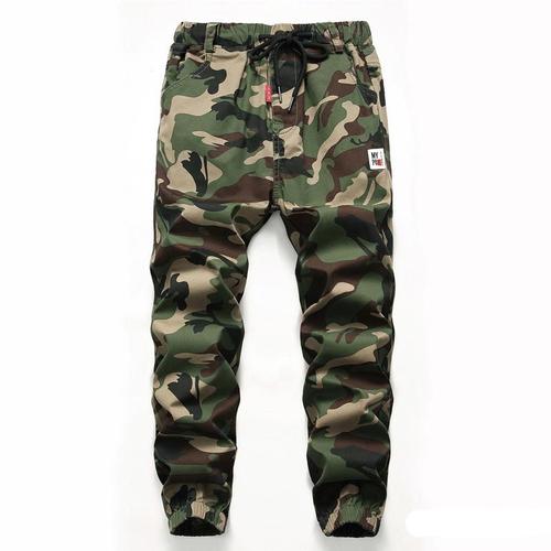 Pantalons Camouflage Gar?On De Jogging Taille Elastique - ?Lastique Cheville