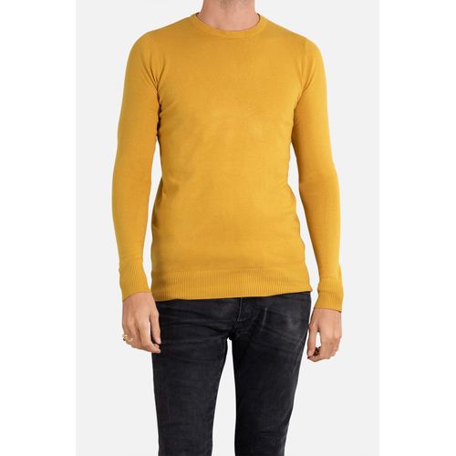 Pull Manches Longues Col Rond Gris Homme