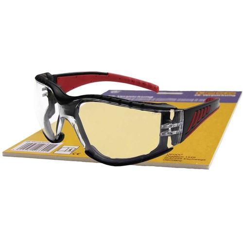 Lunettes de protection Upixx 26793SB noir, rouge DIN EN 166-1 1 pc(s)