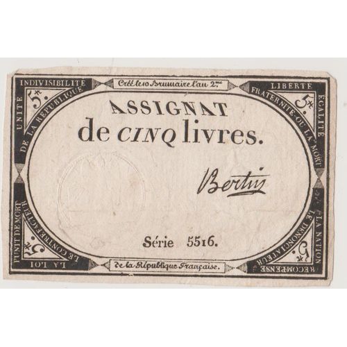 Assignat De 5 Livres