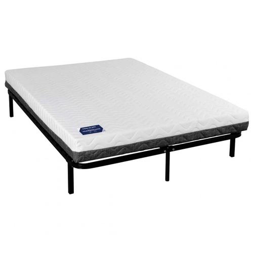 Ensemble Matelas Mousse Tranquillité Cadre À Lattes 90x190