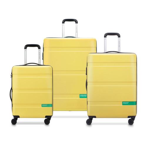 DELSEY PARIS - NOW HARDSIDE - Set de 3 valises rigides 55cm/ 66cm/ 76cm - Jaune lumineux