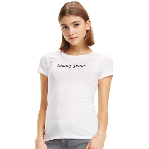 T Shirt Tommy Jeans Essential Slim Femme Blanc
