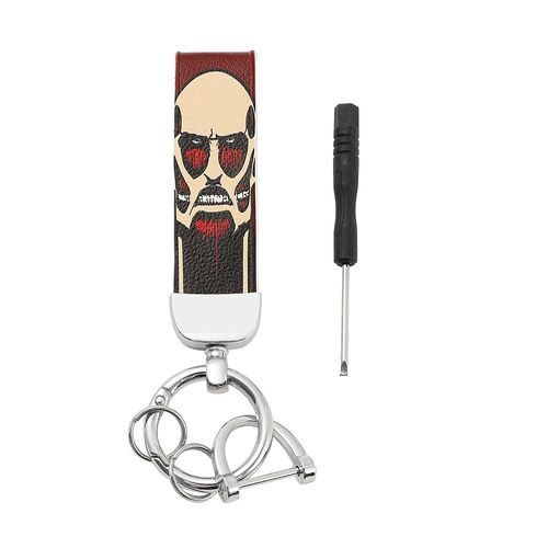 Porte-Clés En Cuir De Titan, Personnage Colossal De Titan, Badge En Cuir, Pendentif De Scout, Accessoires Pour Clés De Voiture