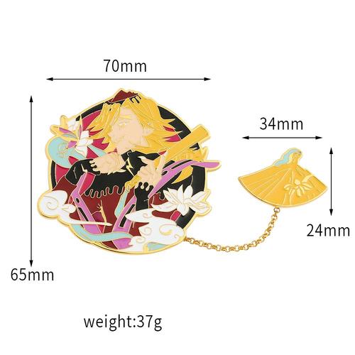 Broche En Métal Kimetsu No Yaiba, Badge En Émail, Dessin Animé, Pour Sac À Dos, Accessoires Bijoux, Cadeau