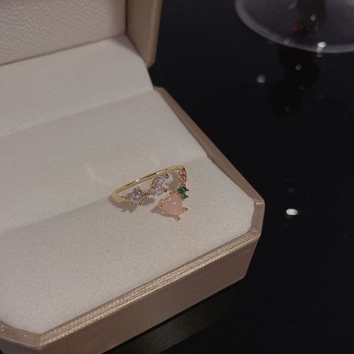 Bagues De Couple Avec Ailes D'ange Et De Démon Romantiques Pour Femmes, Anneau Avec Pierre De Lune Ajustable, Doigt D'ouverture, Bijoux De Fête